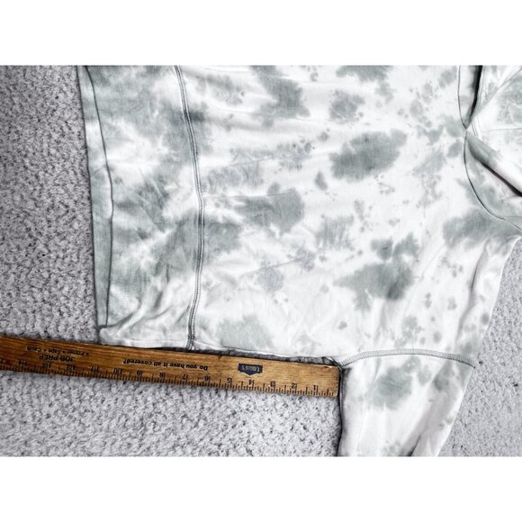 Women's Offline Aerie Green White Tie Dye Oversized Hoodie Sweatshirt Size S - Picture 6 of 10